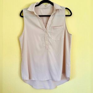 Beige Collar Blouse - Large